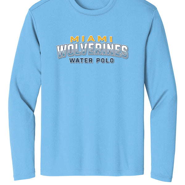 Miami Wolverines Water Polo Wordmark Long Sleeve Dri-fit for Men & Youth