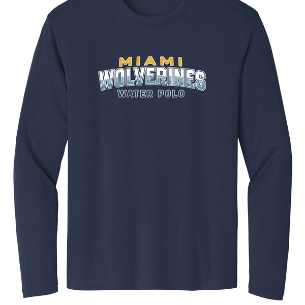 Miami Wolverines Water Polo Wordmark Long Sleeve Dri-fit for Men & Youth