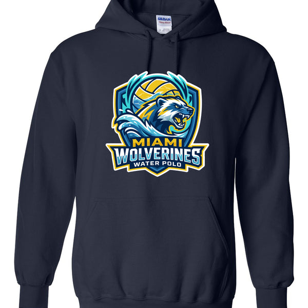 Miami Wolverines Water Polo Hoodie Mascot Shield for Adults & Youth