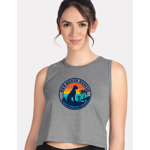 R&R Boxer Rescue Circle Logo Crop Top