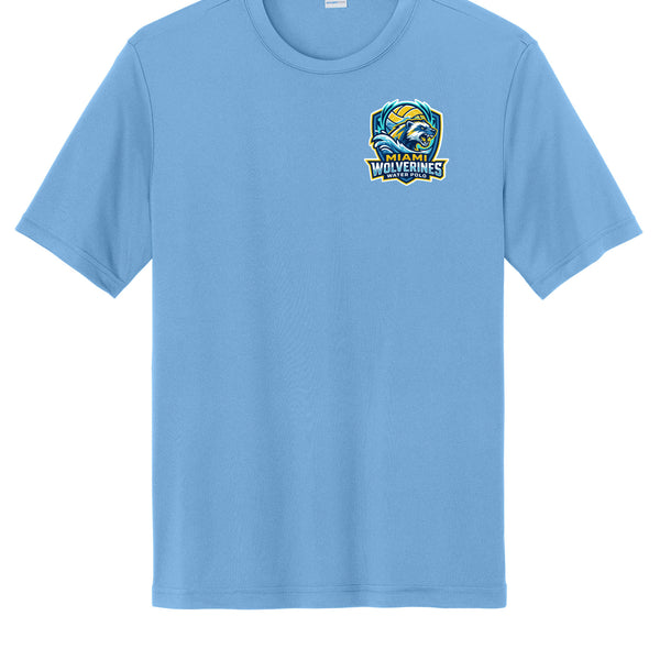 Miami Wolverines Water Polo Chest Mascot Shield Short Sleeve Dri-fit for Men & Youth