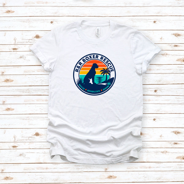 R&R Boxer Rescue Circle Logo Crew Neck Short Sleeve Unisex