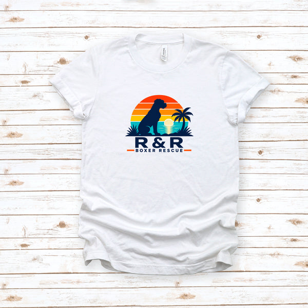R&R Boxer Rescue Half Moon Logo Crew Neck Short Sleeve Unisex