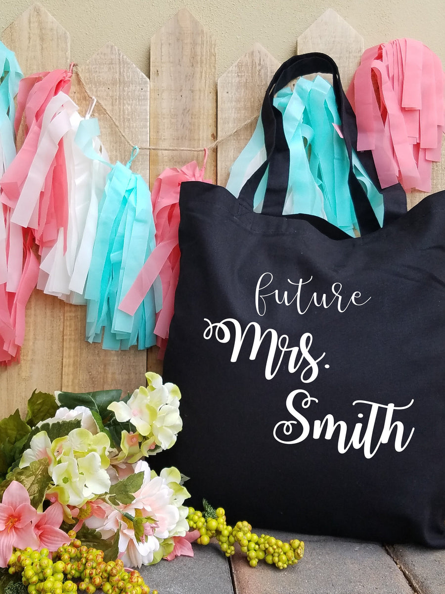 Personalized Wedding Floral Tote Bags Gift for Bridesmaid 