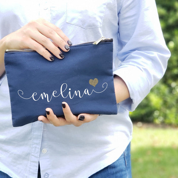 Personalized Bridesmaid Cosmetic Bag for Special Gifts