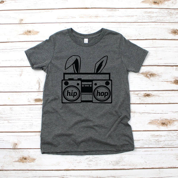 Hip Hop Bunny Cute Rabbit Shirt for Kids Easter Fun