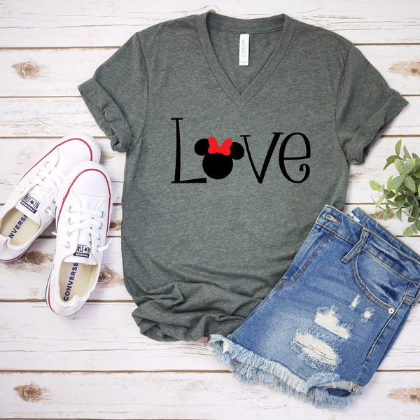 Minnie Mouse Love T-Shirt for Disney Trips and Valentine's Day
