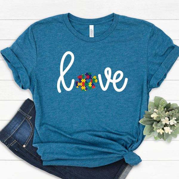 Autism Love T-Shirt for Moms and Teachers - Spread Awareness