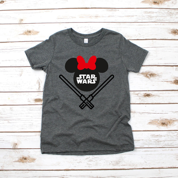 Custom Star Wars Minnie Mouse Youth T Shirt for Kids