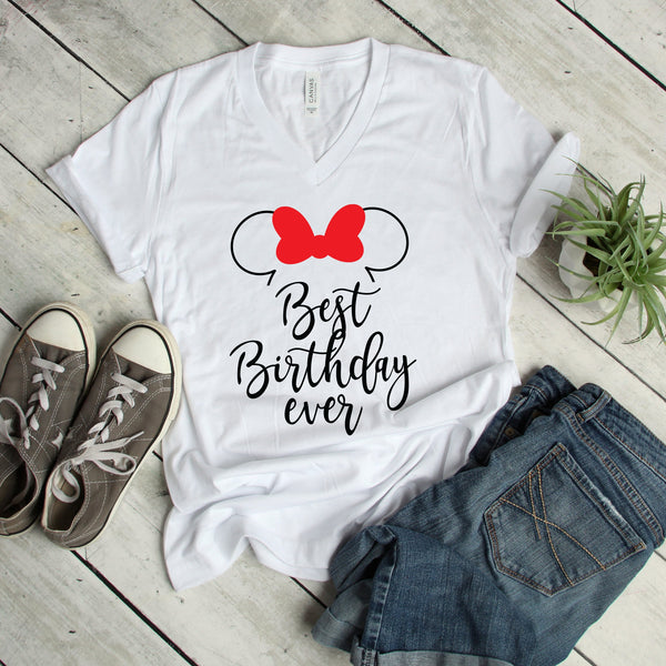 Best Birthday Ever Minnie T Shirt for Disney Fans