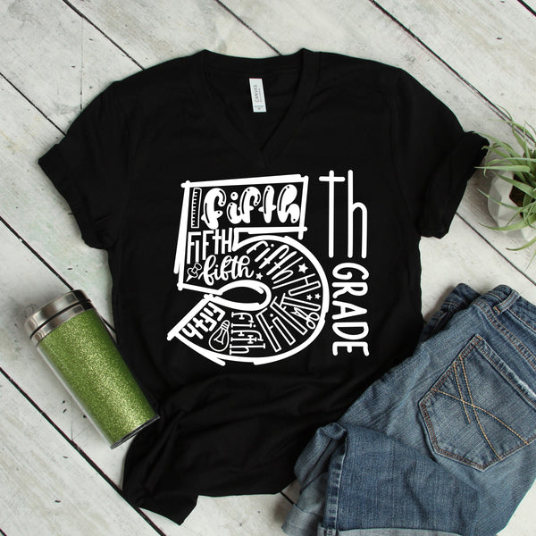Stylish 5th Grade Teacher T Shirt for Back to School