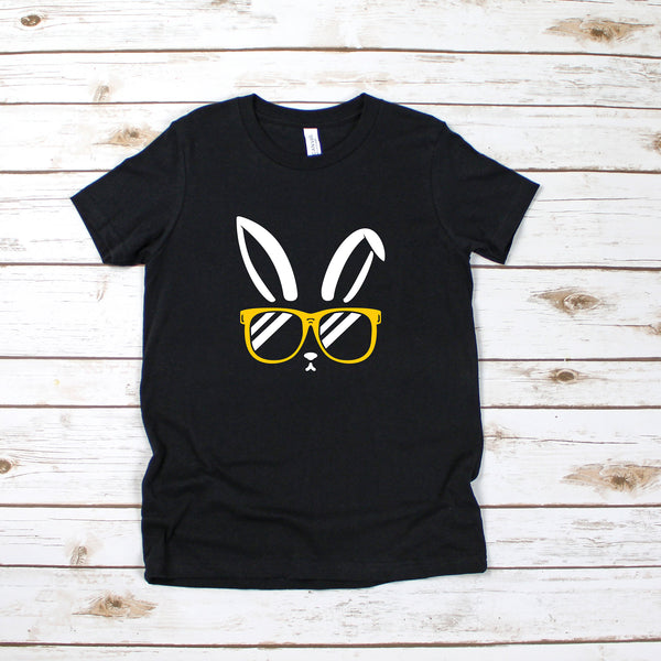 Cool Bunny Wearing Sunglasses Shirt for Kids Easter Fun