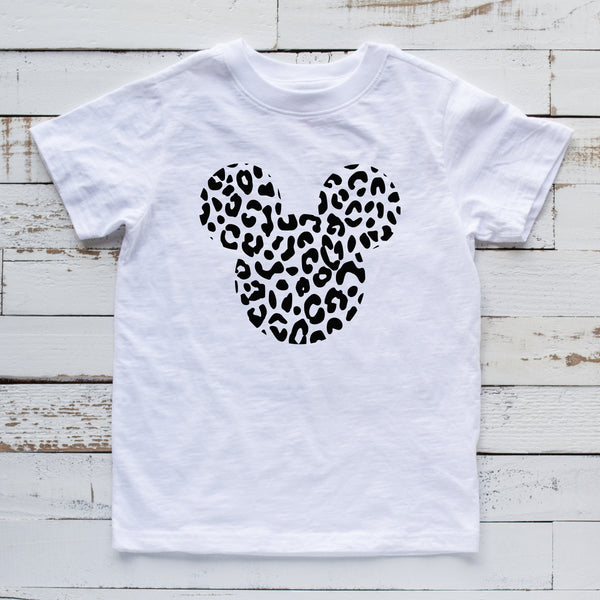 Custom Animal Print Mickey Mouse Youth T Shirt for Kids