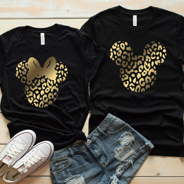 Leopard Mickey Shirt - Fun Disney Couples Matching Shirts