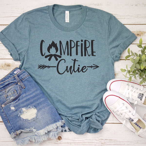 Campfire Cutie Family Matching Vacation T Shirt for Adventures