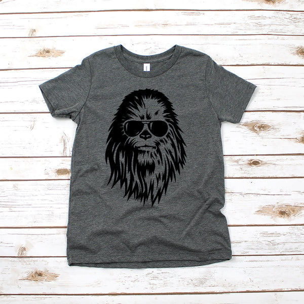 Chewbacca With Sunglasses Youth T Shirt for Star Wars Fans