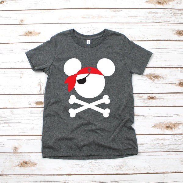 Custom Pirate Mickey Mouse Youth T Shirt for Fun Adventures