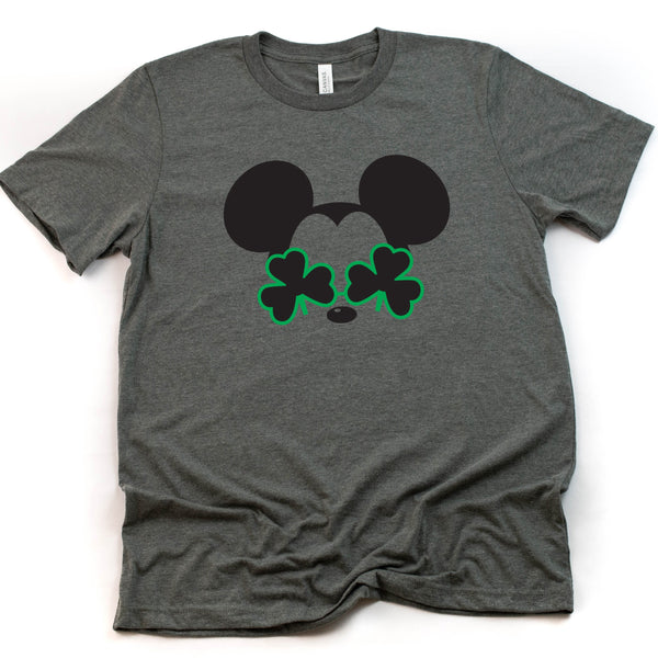 St. Patrick's Day Mickey Mouse T Shirt with Shamrock Design