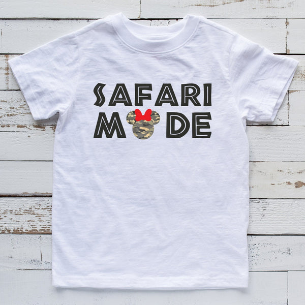Safari Mode Minnie Mouse Youth T Shirt for Comfort and Style