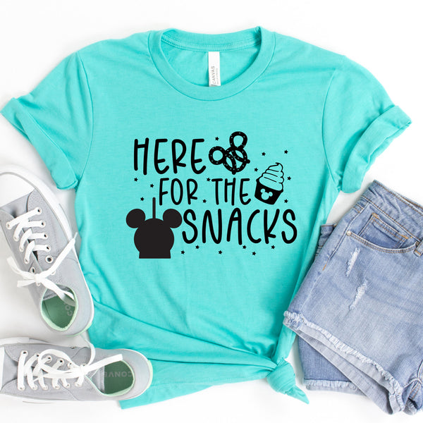 Here for the Snacks Adult T Shirt for Disney Food Lovers