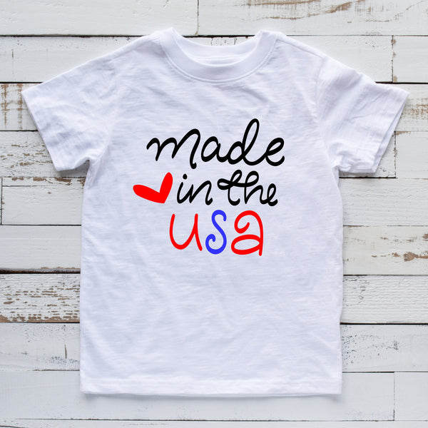 Made in the USA Youth Fourth Of July Shirt for Comfort