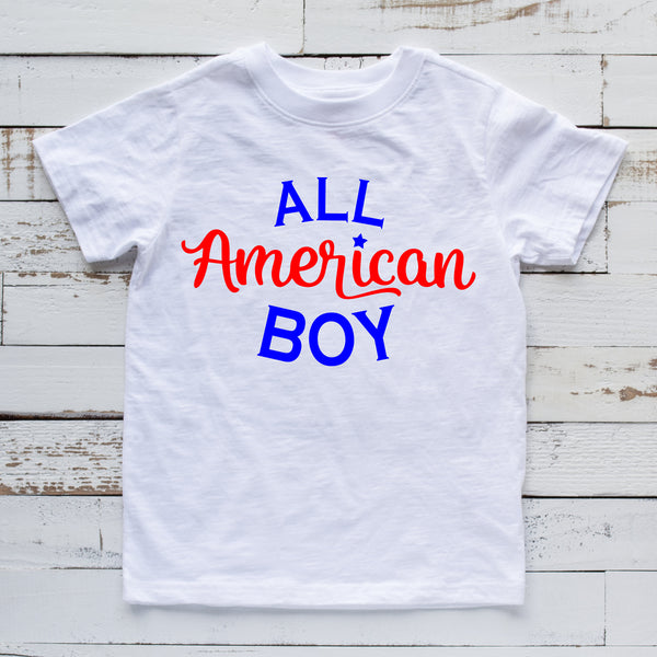 All American Boy Youth Fourth Of July Shirt for Comfort
