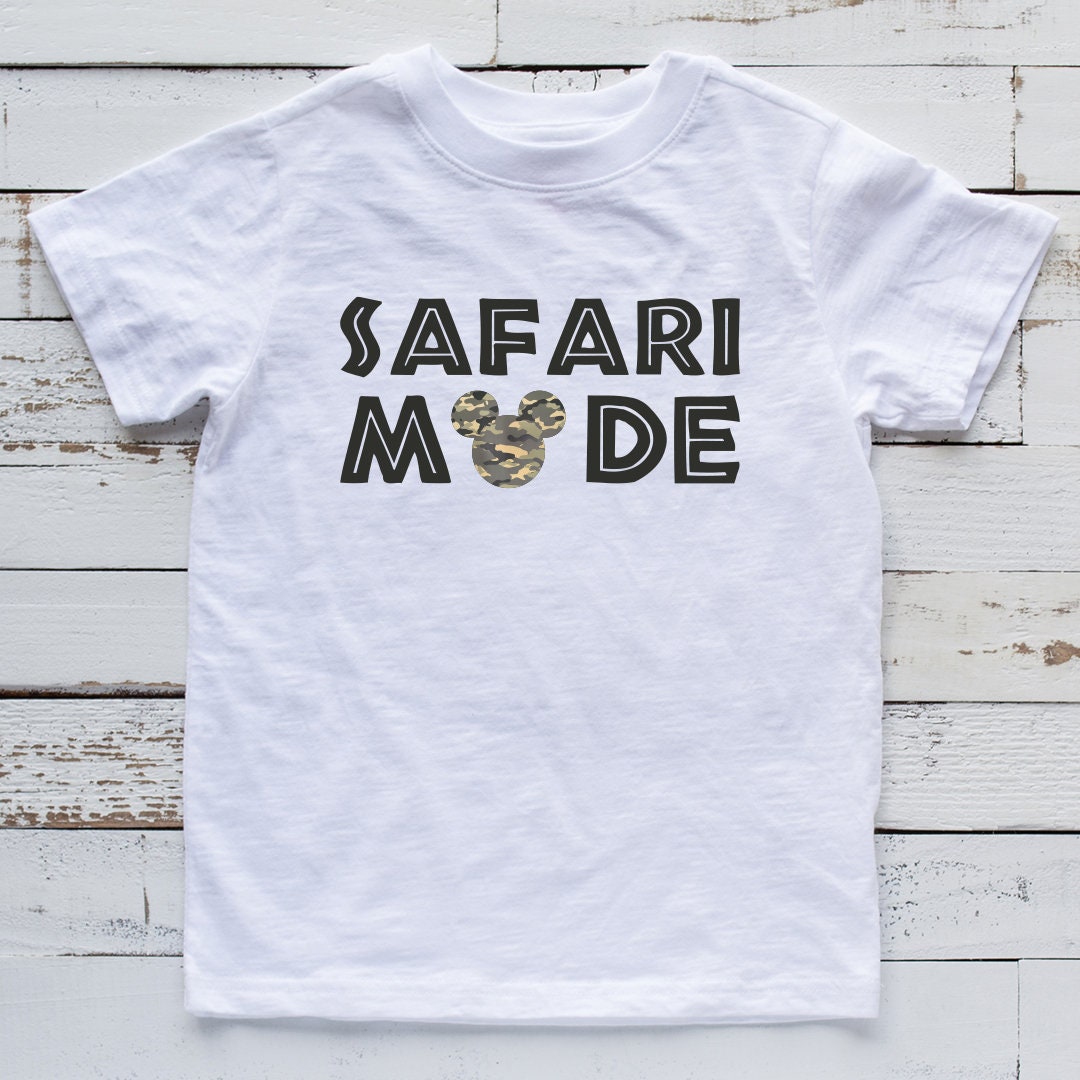 Safari Mode Mickey Mouse Youth T-Shirt for Adventurous Kids