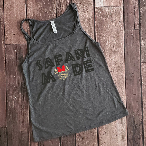 Safari Mode Minnie Mouse Relaxed Fit Camouflage Tank Top