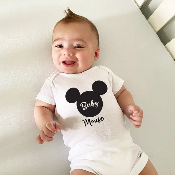 Baby Mickey Mouse Infant Onesie for First Family Visit