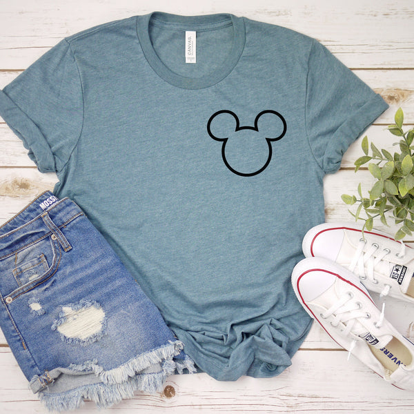 Pocket Size Mickey Outline T-Shirt for Disney Trips