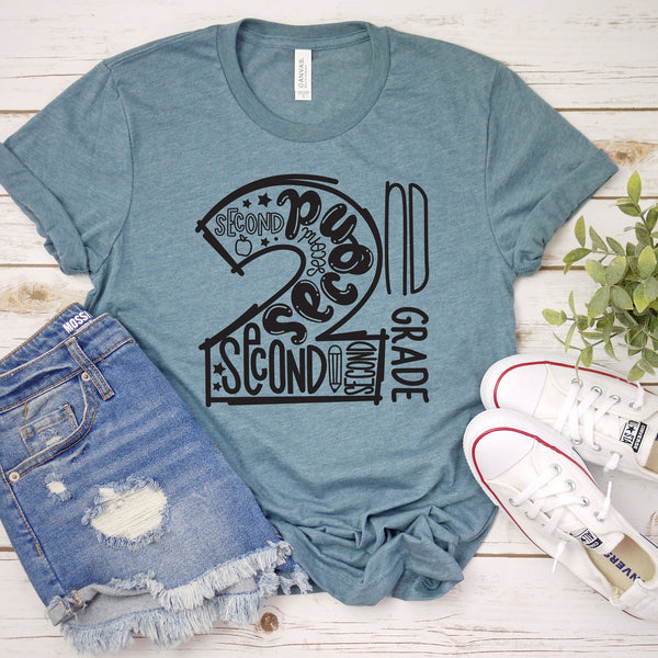 2nd Grade Teacher T Shirt - Soft and Stylish Team Apparel
