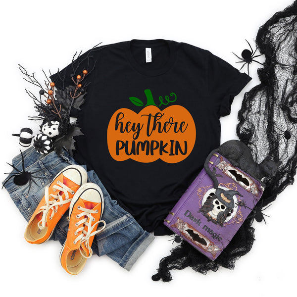 Hey There Pumpkin Love Adult T Shirt for Halloween Fun