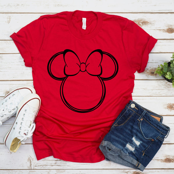 Scribble Minnie Unisex T Shirt for Family Disney Fun