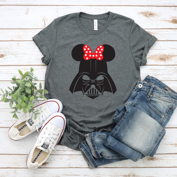 Darth Vader Minnie Mouse Adult T Shirt for Star Wars Fans