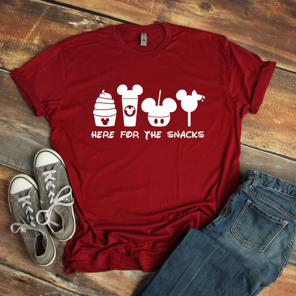 Here for the Snacks Disney Food Lover Unisex T Shirt