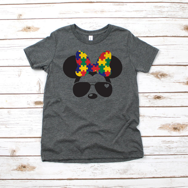 Autism Awareness Minnie Mouse T Shirt for Kids