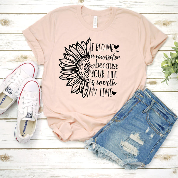 I Became a Counselor T-Shirt for Supportive Professionals