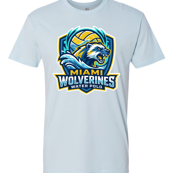 Miami Wolverines Water Polo Mascot Shield Short Sleeve Next Level Cotton for Adult & Youth