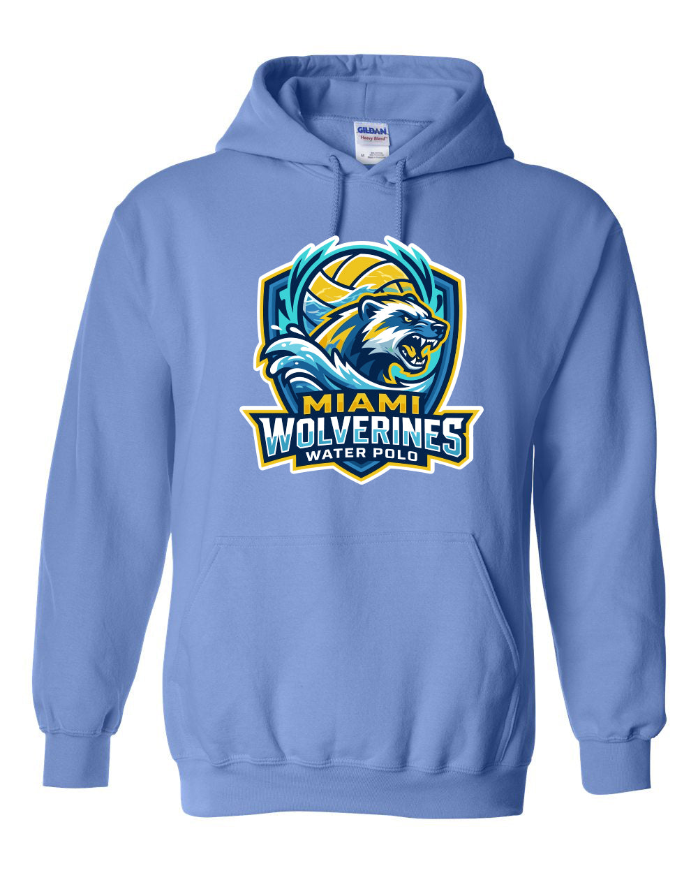Miami Wolverines Water Polo Hoodie Mascot Shield for Adults & Youth
