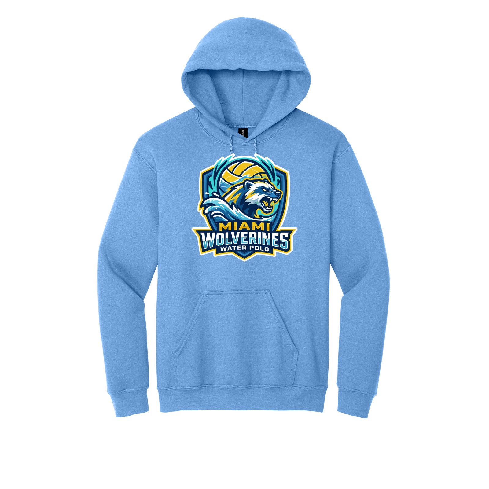 Miami Wolverines Water Polo Hoodie Mascot Shield for Adults & Youth