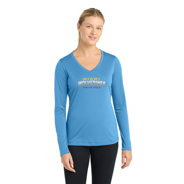 Miami Wolverines Water Polo Wordmark Long Sleeve Dri-fit for Ladies