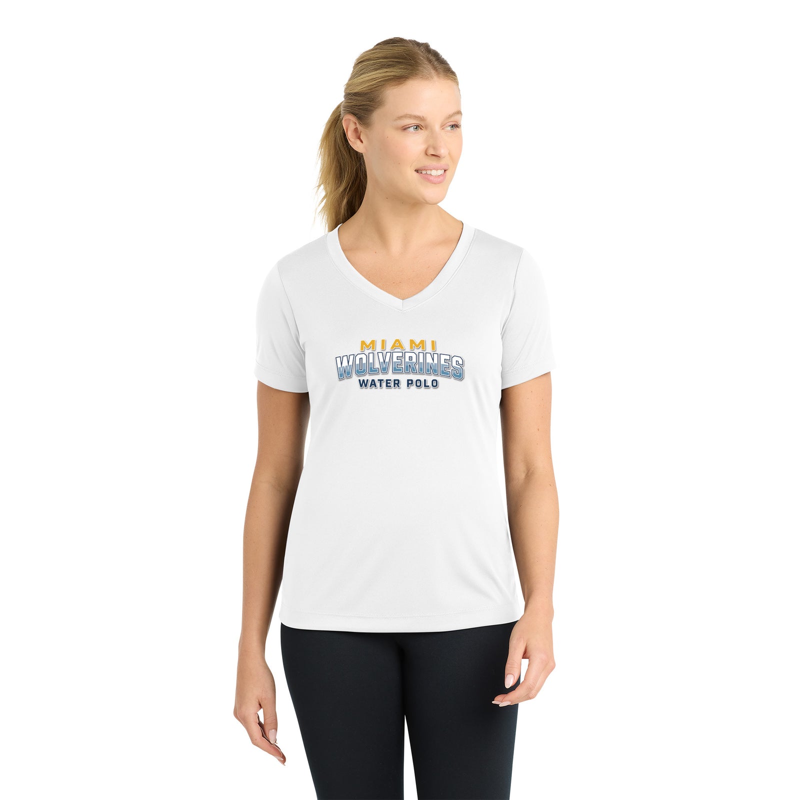Miami Wolverines Water Polo Wordmark Sleeve Dri-fit for Ladies