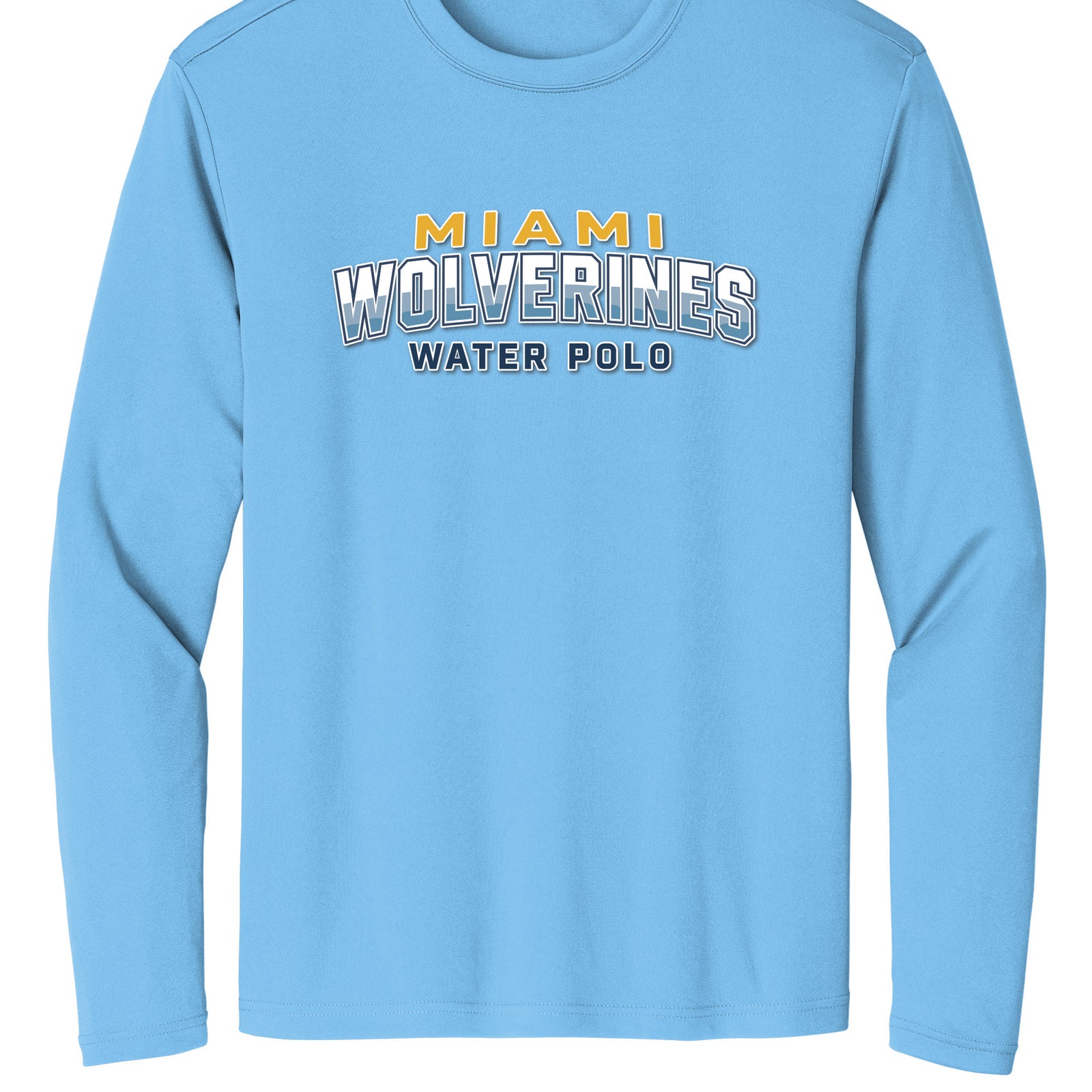 Miami Wolverines Water Polo Wordmark Long Sleeve Dri-fit for Men & Youth