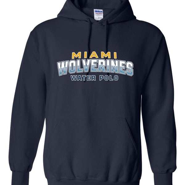 Miami Wolverines Water Polo Hoodie Wordmark for Adults & Youth