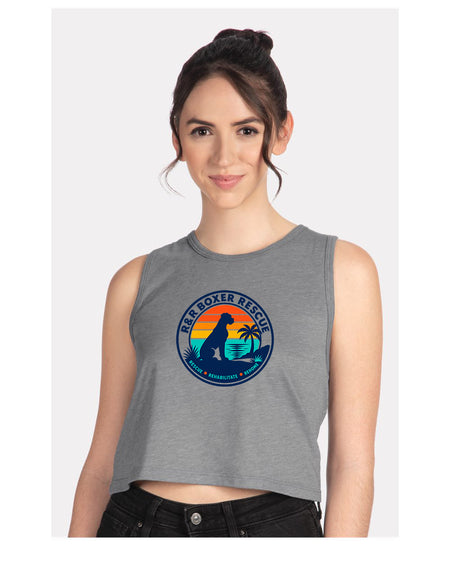 R&R Boxer Rescue Circle Logo Crop Top