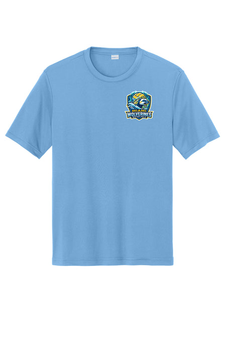 Miami Wolverines Water Polo Chest Mascot Shield Short Sleeve Dri-fit for Men & Youth