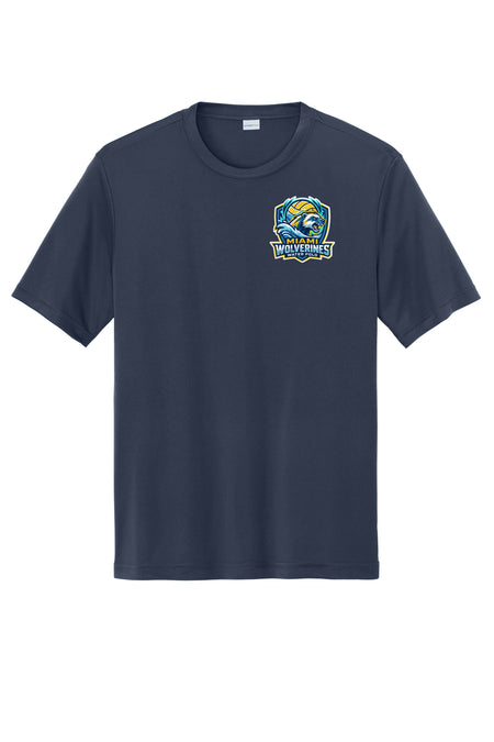 Miami Wolverines Water Polo Chest Mascot Shield Short Sleeve Dri-fit for Men & Youth