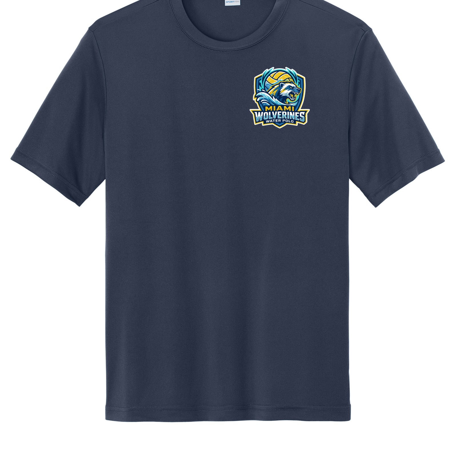 Miami Wolverines Water Polo Chest Mascot Shield Short Sleeve Dri-fit for Men & Youth