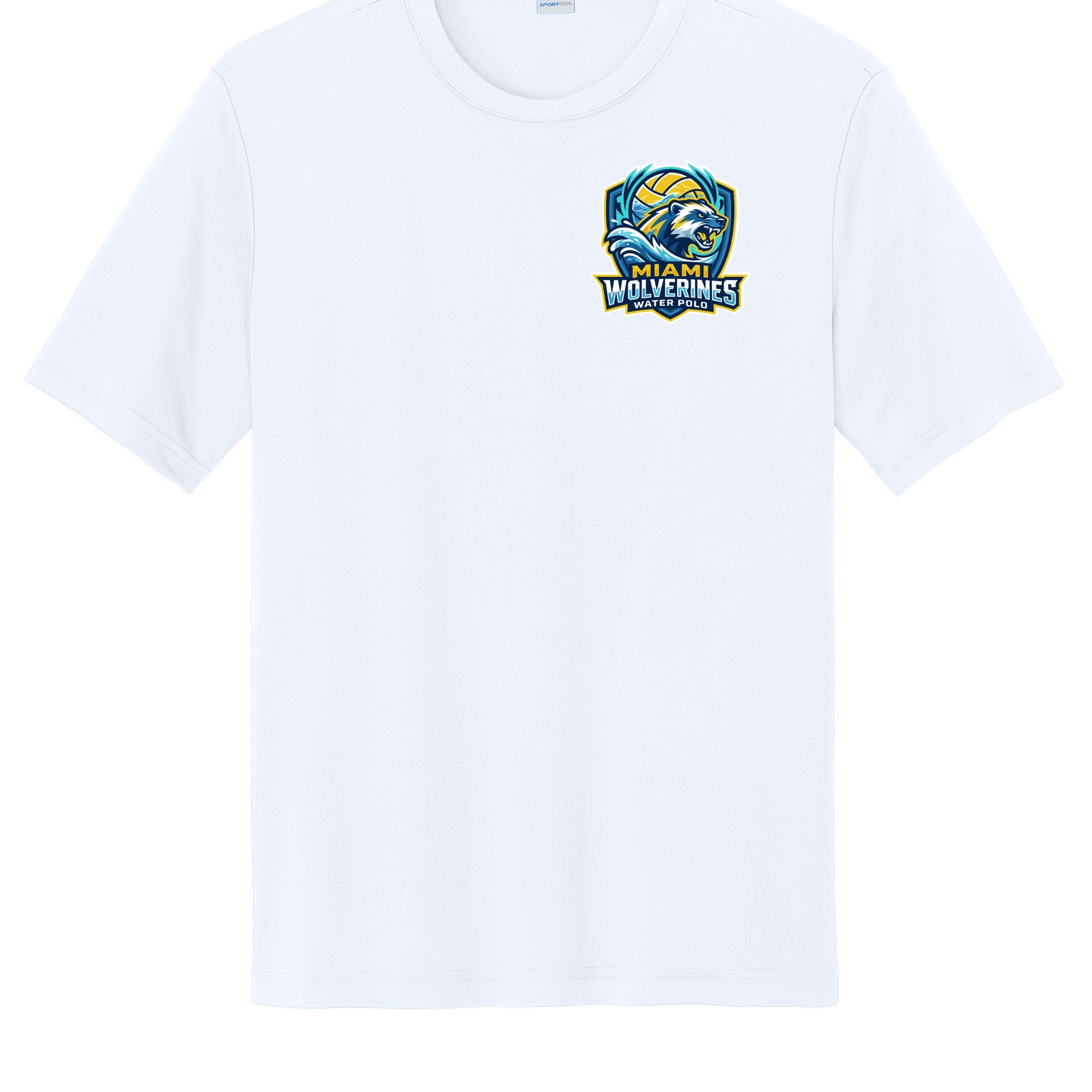 Miami Wolverines Water Polo Chest Mascot Shield Short Sleeve Dri-fit for Men & Youth