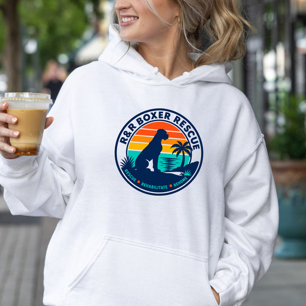 R&R Boxer Rescue Circle Logo Hoodie Unisex
